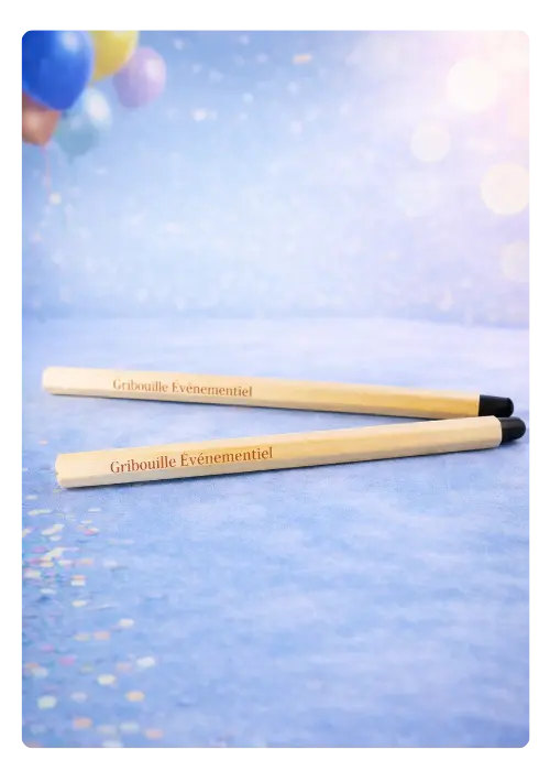 crayon-papier-gribouille-evenementiel goodies crayon de papier personnalisé Gribouille Événementiel