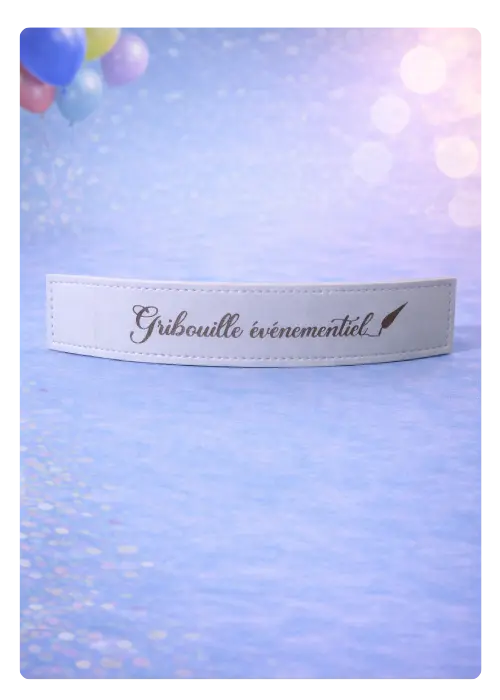 bracelet-gribouille-evenementiel goodies bracelet personnalisé Gribouille Événementiel