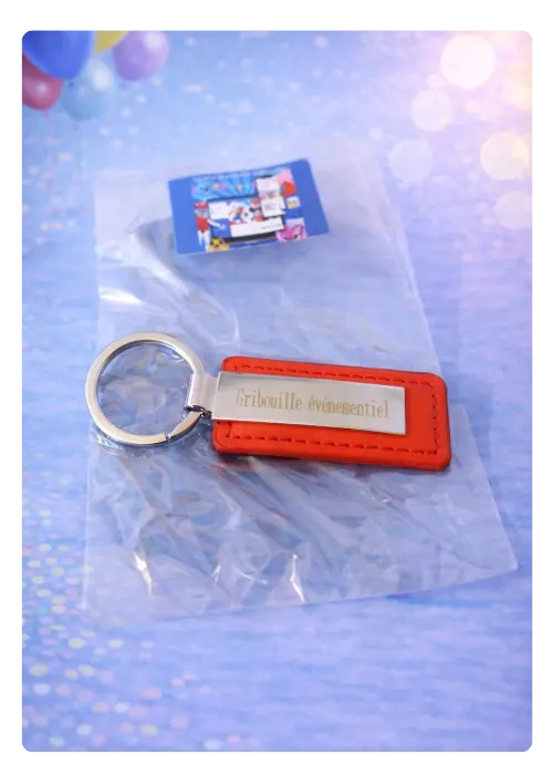 porte-cle-gribouille-evenementiel goodies porte clé personnalisé Gribouille Événementiel