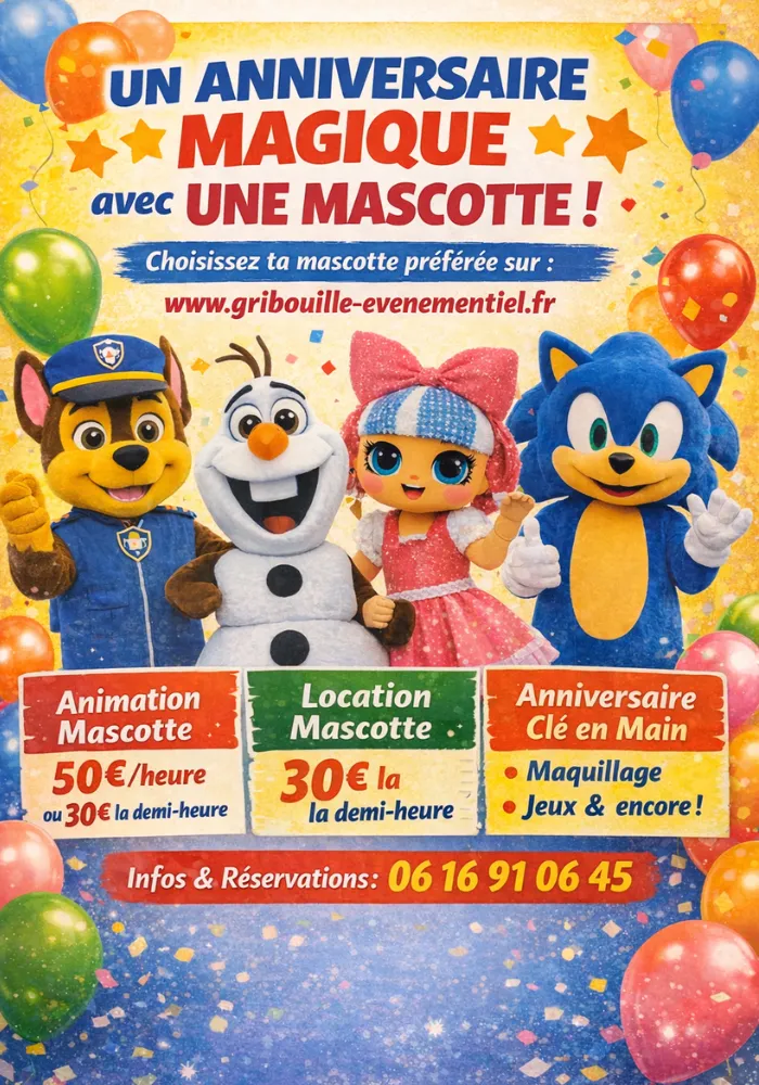 affiche-anniversaire affiche pour l'animation de vos évènement magique